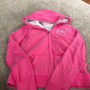 Abercrombie kids pink hooded jacket